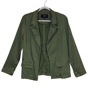 Liverpool Womens Blazer Olive Green Small Jacket Academia Military Utility